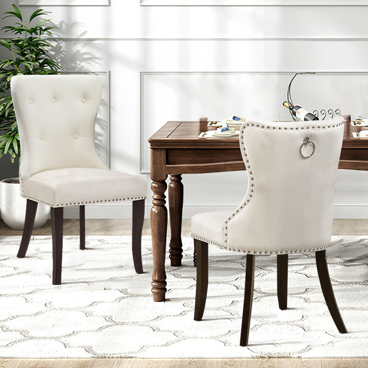 Rosdorf Park Tufted Velvet Upholstered Dining Chair Wayfair